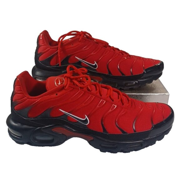 Nike Air Max Plus TN Mens Sz 14 University Red/Black-White Sneakers 852630-603 - Picture 9 of 14